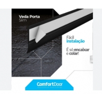 VEDA PORTA 80CM SLIM PRETO COMFORTDOOR