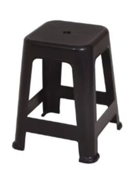 BANQUETA PLASTICA PRETA  MOR