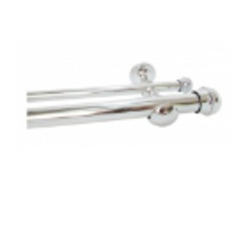 VARAO CORTINA METAL GROSSO 3,0 M CROMADO SIMPLES