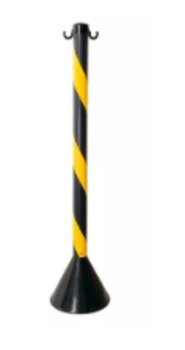 PEDESTAL ZEBRADO 90CM PRETO/AMARELO