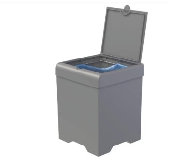 LIXEIRA SMILE CINZA 5,4L STOLF REF1512